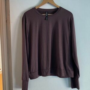 Lukka Lux Plum Pullover Activewear Top Womens Size XL Long Sleeve